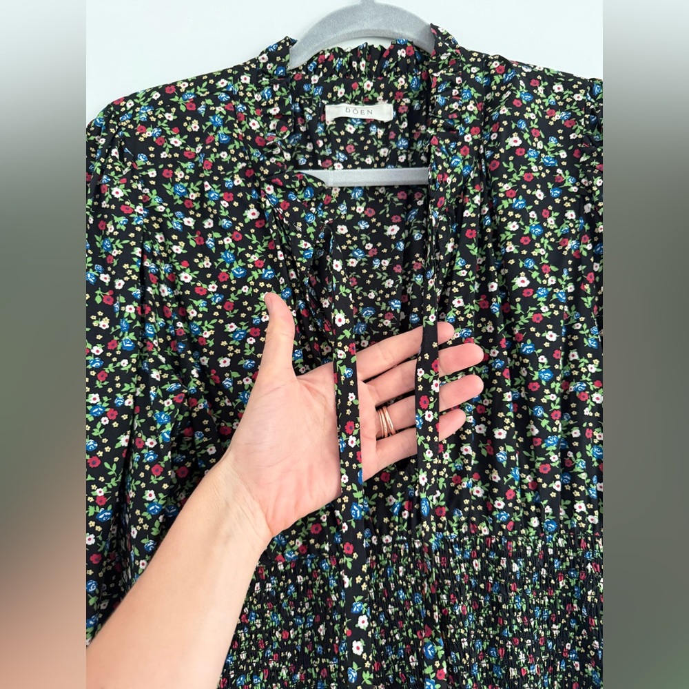 Doen Everly Dress | Black Montpelier Floral | M | EUC - Picture 14 of 14